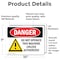 Signmission Do Not Operate This Machine Unless Authorize Danger Sign, Vinyl Decal, 10in W x 7in L, 2PK OS-2PACK-DS-D-710-L-1155 - alternate 3